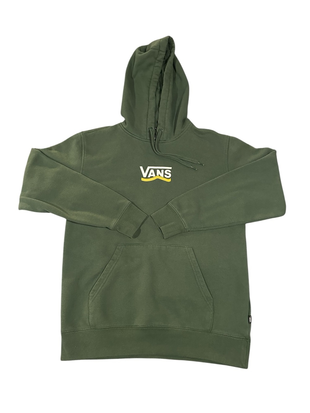 Vans Men's Small Green Off The Wall Back Graphic Pullover Hoodie Sweatshirt